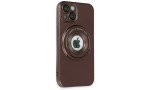 Newface iPhone 13 Kılıf Lukka Magneticsafe Kapak - Kahverengi
