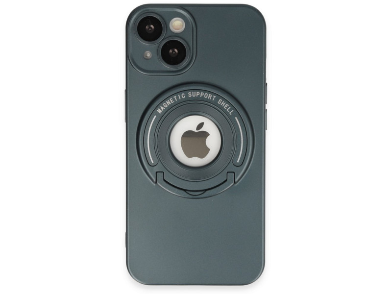 Newface iPhone 13 Kılıf Lukka Magneticsafe Kapak - Koyu Yeşil