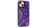Newface iPhone 13 Kılıf Moda Simli Kapak - Derin Mor