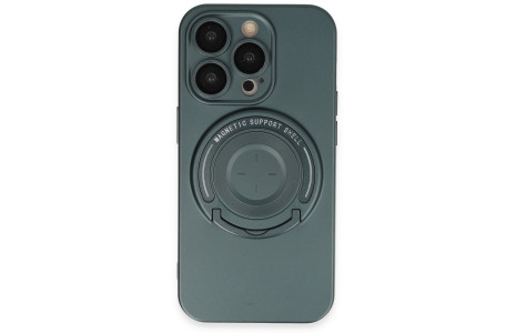 Newface iPhone 13 Pro Kılıf Lukka Magneticsafe Kapak - Koyu Yeşil