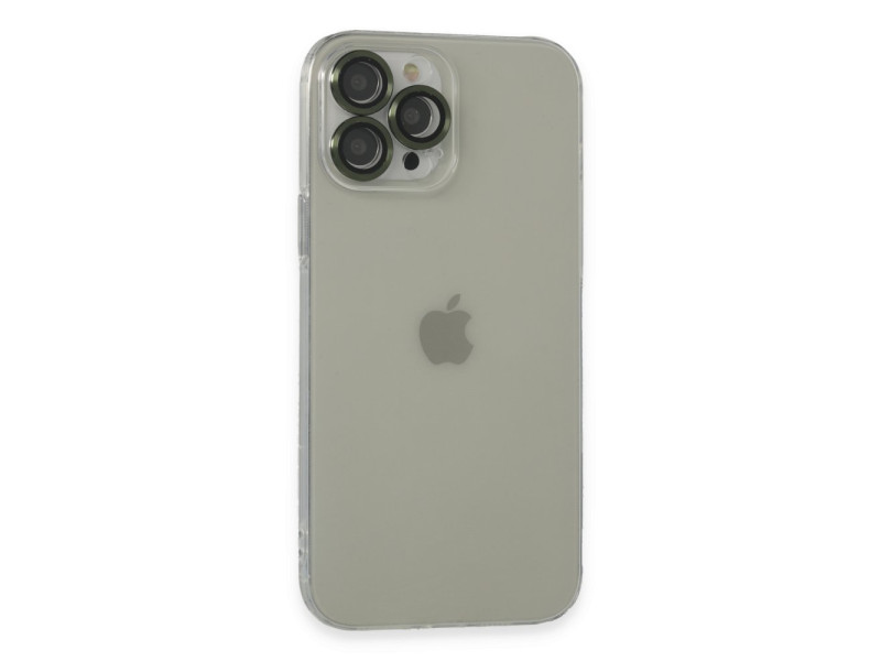 Newface iPhone 13 Pro Max Kılıf Luko Lens Silikon - Yeşil