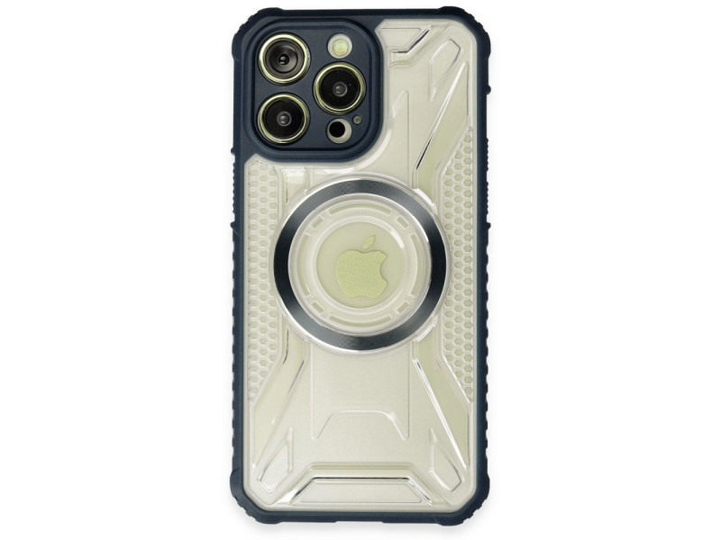 Newface iPhone 13 Pro Max Kılıf Prag Magneticsafe Kapak - Lacivert