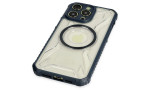 Newface iPhone 13 Pro Max Kılıf Prag Magneticsafe Kapak - Lacivert