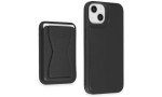 HDD iPhone 14 Kılıf HD Deri Luxury Magnet Kartvizitli Kapak - Siyah