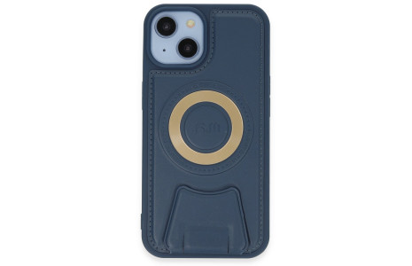 Newface iPhone 14 Kılıf Merkür Magneticsafe Standlı Kapak - Lacivert