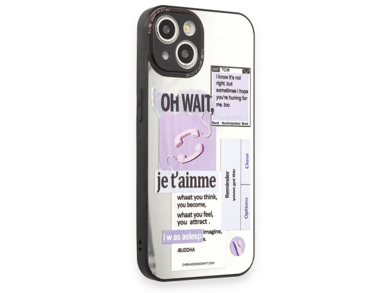 Newface iPhone 14 Kılıf Mirror Desenli Kapak - Mirror - 4
