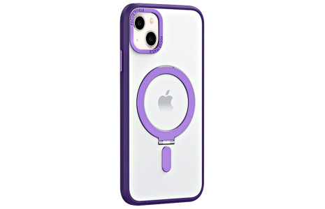 Newface iPhone 14 Kılıf Mudo Mat Magneticsafe Kapak - Derin Mor