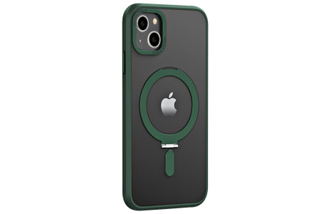 Newface iPhone 14 Kılıf Mudo Mat Magneticsafe Kapak - Köknar Yeşili