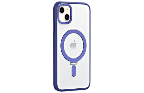 Newface iPhone 14 Kılıf Mudo Mat Magneticsafe Kapak - Lacivert