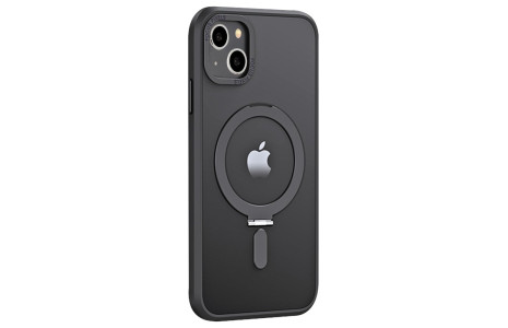 Newface iPhone 14 Kılıf Mudo Mat Magneticsafe Kapak - Siyah