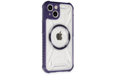 Newface iPhone 14 Kılıf Prag Magneticsafe Kapak - Derin Mor