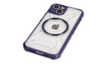 Newface iPhone 14 Kılıf Prag Magneticsafe Kapak - Derin Mor