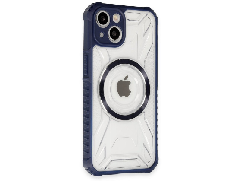 Newface iPhone 14 Kılıf Prag Magneticsafe Kapak - Lacivert