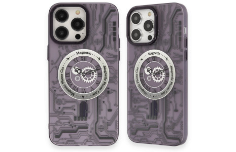 Newface iPhone 14 Pro Kılıf Apollo Magneticsafe Desenli Kapak - Apollo Mor - 5