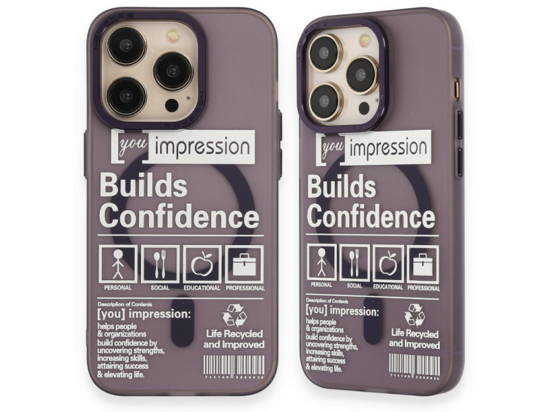 Newface iPhone 14 Pro Kılıf Apollo Magneticsafe Desenli Kapak - Apollo Mor - 6