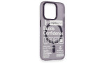Newface iPhone 14 Pro Kılıf Apollo Magneticsafe Desenli Kapak - Apollo Mor - 6