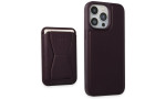 HDD iPhone 14 Pro Kılıf HD Deri Luxury Magnet Kartvizitli Kapak - Derin Mor