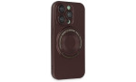 Newface iPhone 14 Pro Kılıf Lukka Magneticsafe Kapak - Kahverengi