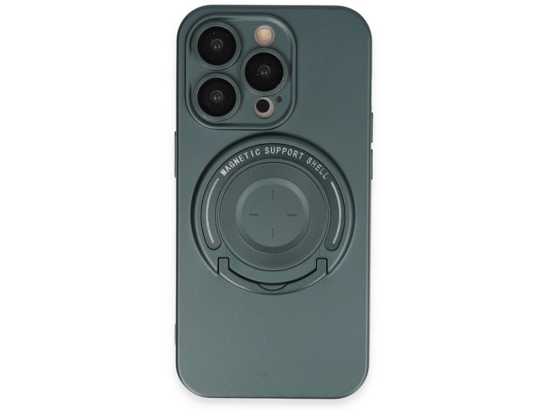 Newface iPhone 14 Pro Kılıf Lukka Magneticsafe Kapak - Koyu Yeşil