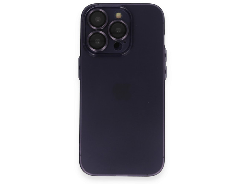 Newface iPhone 14 Pro Kılıf Luko Lens Silikon - Derin Mor