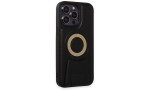 Newface iPhone 14 Pro Kılıf Merkür Magneticsafe Standlı Kapak - Siyah