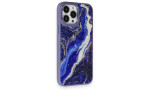 Newface iPhone 14 Pro Kılıf Moda Simli Kapak - Mavi