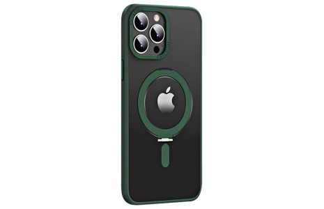 Newface iPhone 14 Pro Kılıf Mudo Mat Magneticsafe Kapak - Köknar Yeşili