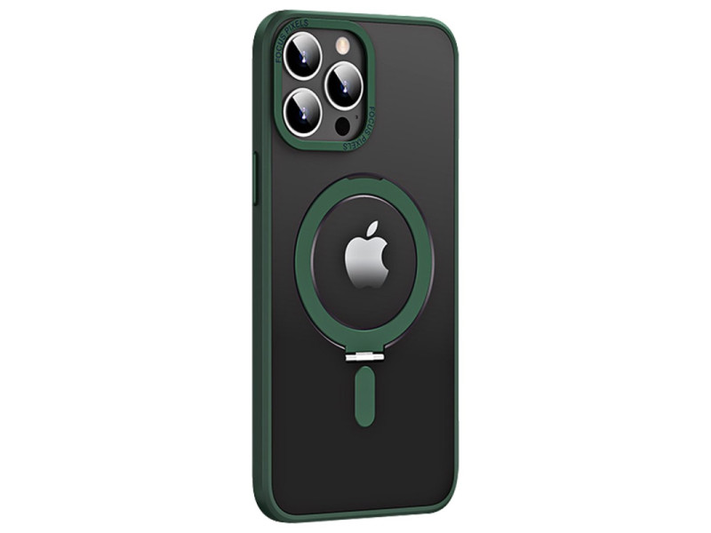 Newface iPhone 14 Pro Kılıf Mudo Mat Magneticsafe Kapak - Köknar Yeşili