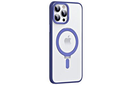 Newface iPhone 14 Pro Kılıf Mudo Mat Magneticsafe Kapak - Lacivert