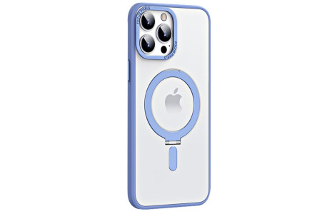 Newface iPhone 14 Pro Kılıf Mudo Mat Magneticsafe Kapak - Sierra Blue