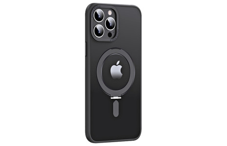 Newface iPhone 14 Pro Kılıf Mudo Mat Magneticsafe Kapak - Siyah