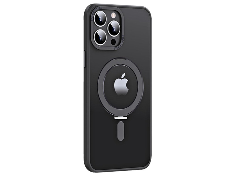 Newface iPhone 14 Pro Kılıf Mudo Mat Magneticsafe Kapak - Siyah