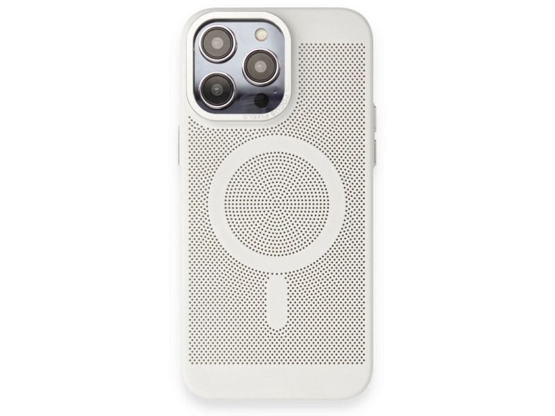 Newface iPhone 14 Pro Kılıf Plüton Magneticsafe Kapak - Beyaz