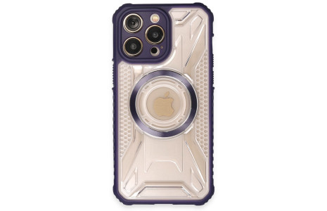 Newface iPhone 14 Pro Kılıf Prag Magneticsafe Kapak - Derin Mor