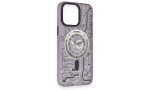 Newface iPhone 14 Pro Max Kılıf Apollo Magneticsafe Desenli Kapak - Apollo Mor - 5