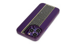 HDD iPhone 14 Pro Max Kılıf HBC-160 Almera Taşlı Kapak - Derin Mor