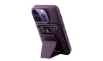 HDD iPhone 14 Pro Max Kılıf HD Deri Luxury Magnet Kartvizitli Kapak - Derin Mor