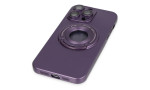 Newface iPhone 14 Pro Max Kılıf Lukka Magneticsafe Kapak - Derin Mor