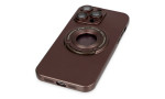 Newface iPhone 14 Pro Max Kılıf Lukka Magneticsafe Kapak - Kahverengi