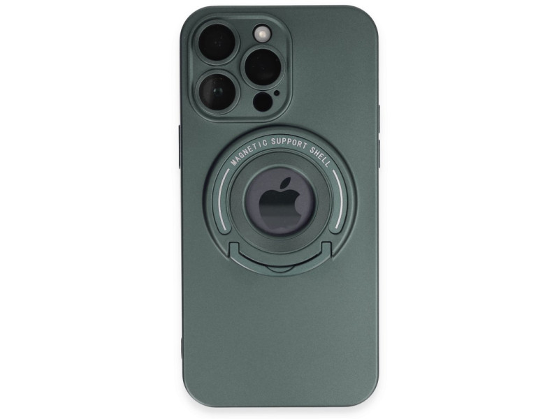 Newface iPhone 14 Pro Max Kılıf Lukka Magneticsafe Kapak - Koyu Yeşil