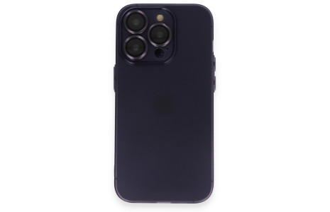 Newface iPhone 14 Pro Max Kılıf Luko Lens Silikon - Derin Mor