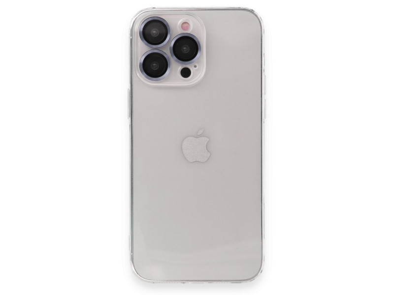 Newface iPhone 14 Pro Max Kılıf Luko Lens Silikon - Sierra Blue