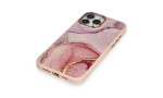 Newface iPhone 14 Pro Max Kılıf Moda Simli Kapak - Rose