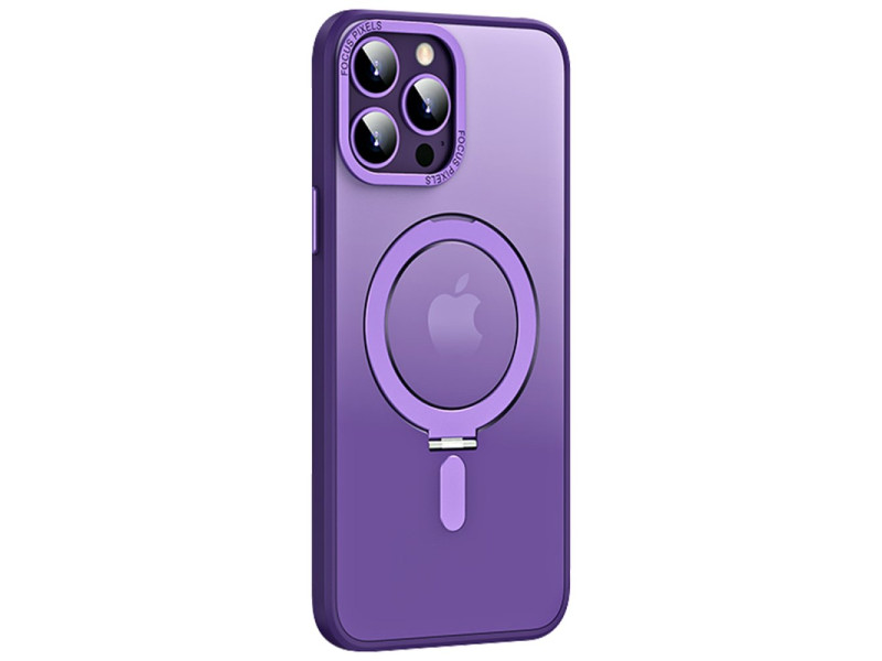 Newface iPhone 14 Pro Max Kılıf Mudo Mat Magneticsafe Kapak - Derin Mor