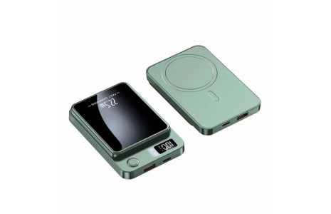 Newface MAG103 10.000 mAh PD 22.5 Watt Magneticsafe Powerbank - Yeşil