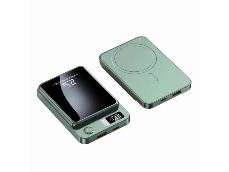 Newface MAG103 10.000 mAh PD 22.5 Watt Magneticsafe Powerbank - Yeşil