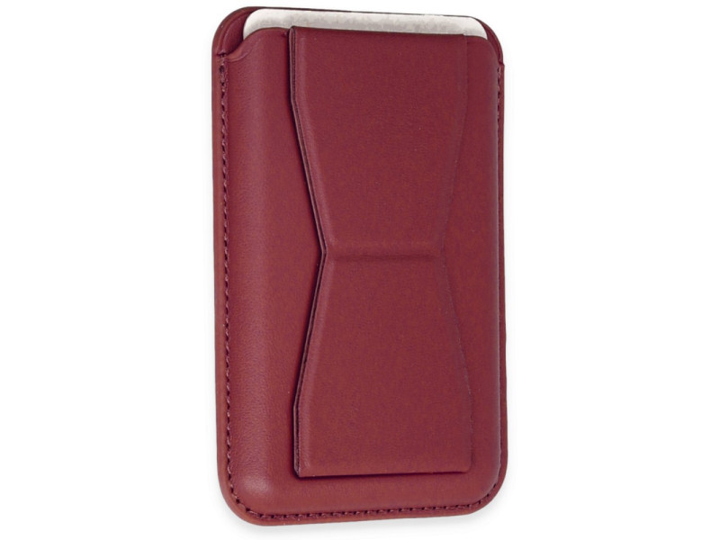 Newface Magneticsafe Standlı Deri Kartlık - Kırmızı