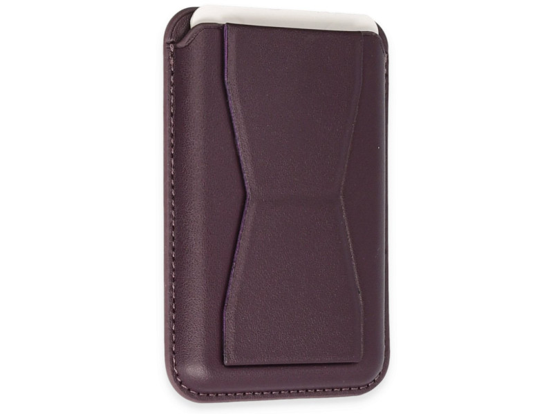 Newface Magneticsafe Standlı Deri Kartlık - Mor