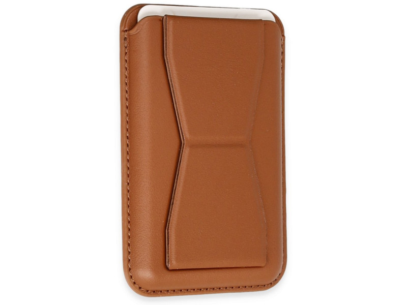 Newface Magneticsafe Standlı Deri Kartlık - Taba