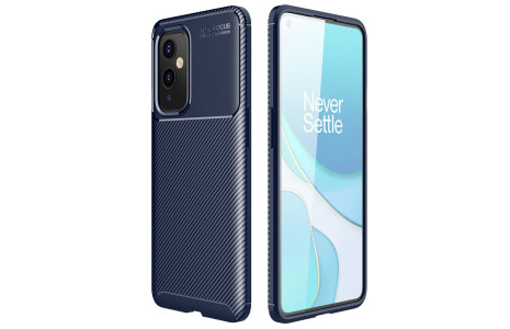 Newface One Plus 9 Kılıf Focus Karbon Silikon - Lacivert